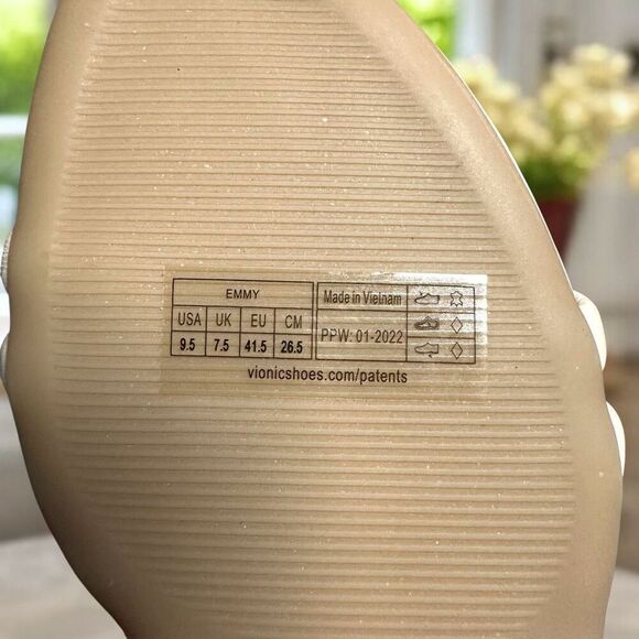 Vionic Emmy Supportive Wedge Sandals Leather Strappy Slingback Comfort Podiatris - Picture 12 of 16